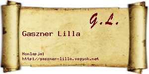Gaszner Lilla névjegykártya